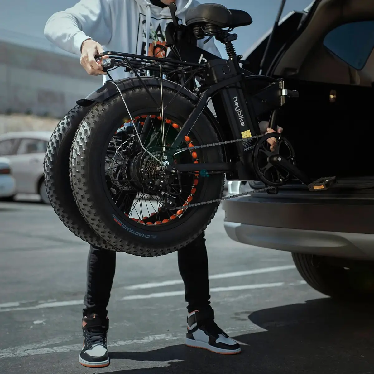 heybike mars folding fat tire electric bike