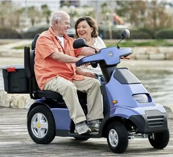 AFIKIM Afiscooter S 4-Wheel Scooter Blue Dual Seat